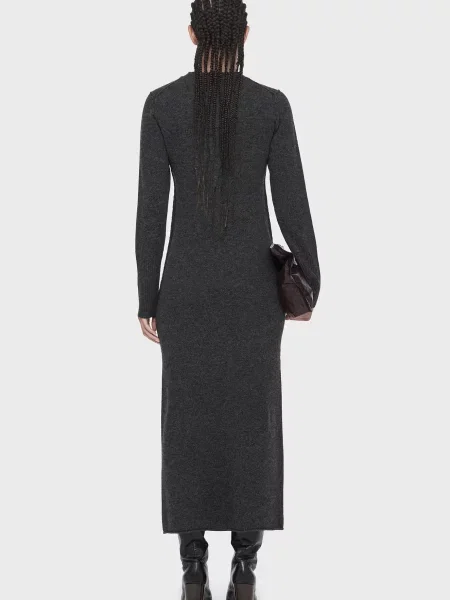 Шерстяное платье Allsaints серое