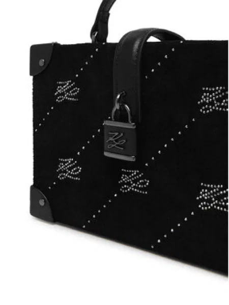 Karl Lagerfeld Ručna torbica Autograph / srebro crna