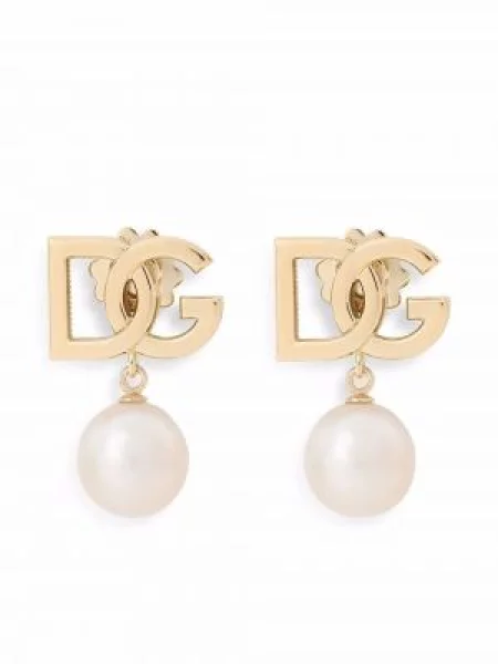 Cercei Dolce & Gabbana cu perle galben