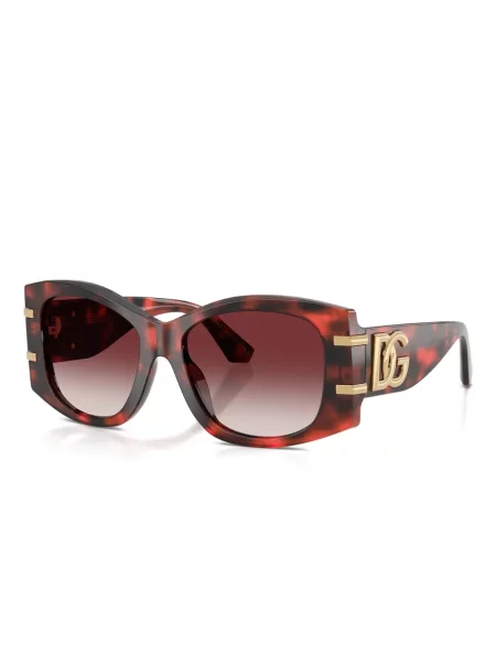 Ochelari de soare Dolce & Gabbana Eyewear cu imprimeu geometric cu autograf roșu
