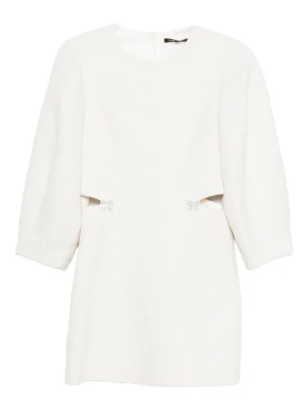 Rochie Maje cu funde de costum alb