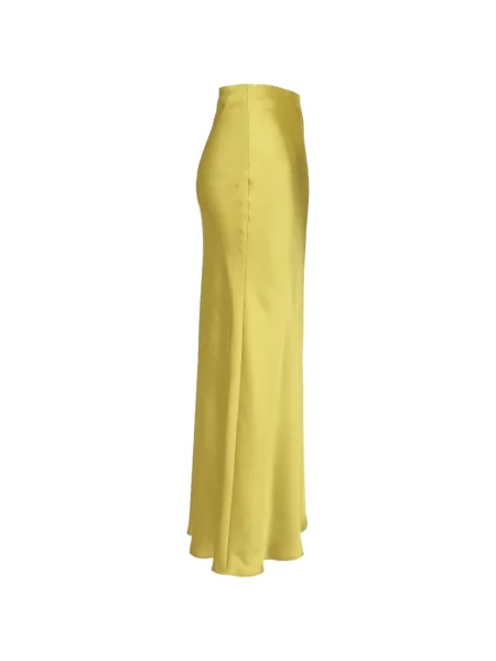 Fusta maxi Al Duca D’aosta 1902 din satin galben