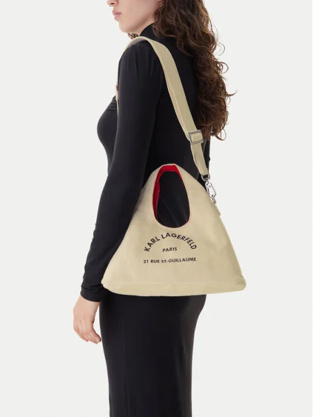 Geantă KARL LAGERFELD bej