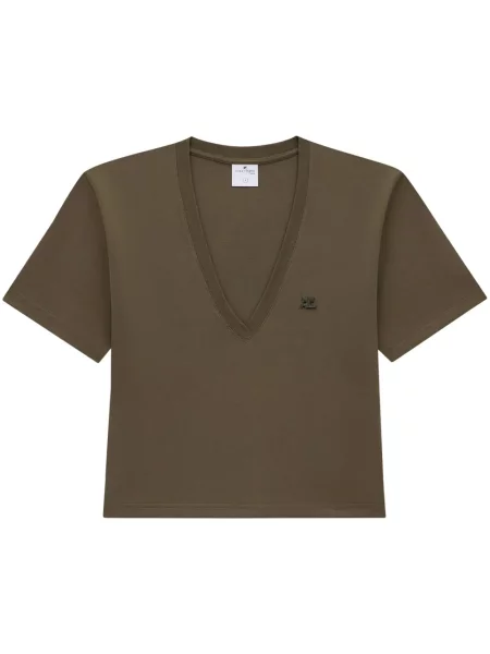 Cropp tricou Courreges verde