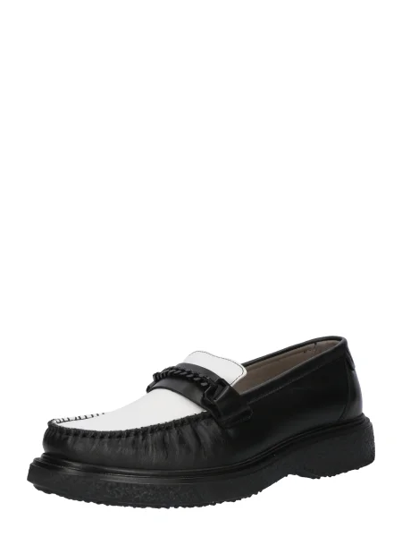 AllSaints mocasini de piele Gibbs Chain Loafer barbati negru