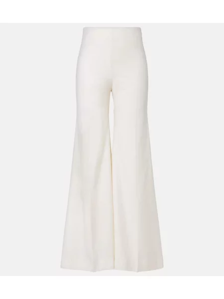 Pantaloni Nina Ricci de lână alb
