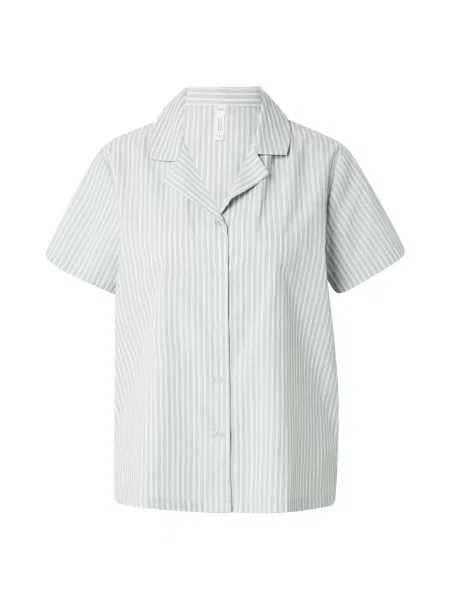 Hunkemöller Bluză de noapte verde pastel alb