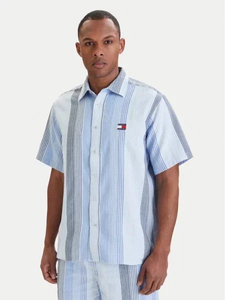 Tommy Jeans Marškiniai Žydra mėlyna
