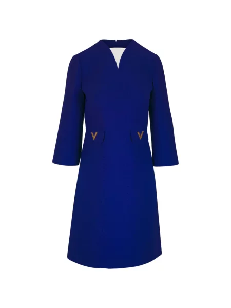 Rochie midi Valentino Garavani din crep albastru