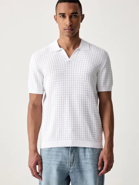 Tricou polo Guess alb