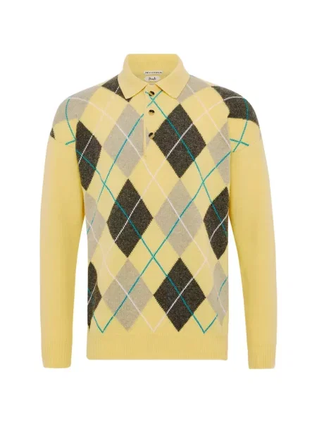 Polo Jw Anderson cu model argyle galben