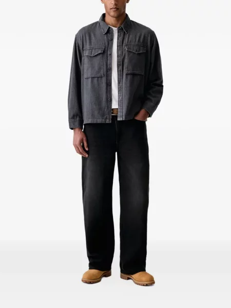 Prugasti ruksak Levi's® visoki struk siva