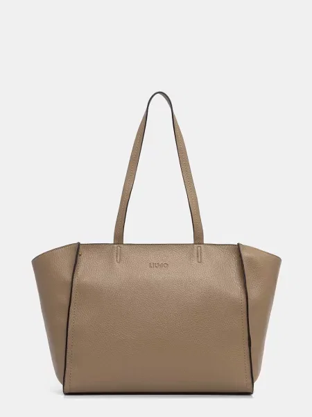 Shopperka Liu Jo z autografem skórzana zielona