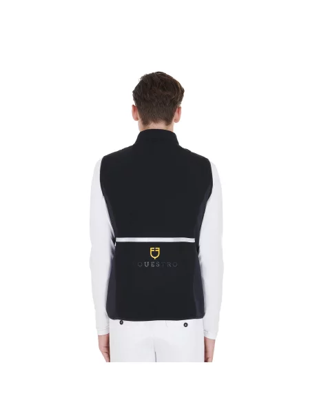 Kamizelka slim fit z tkaniny technicznej czarna