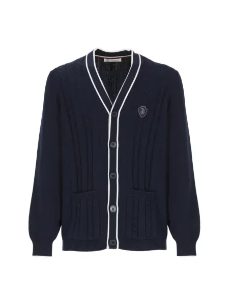 Sweter Brunello Cucinelli niebieski