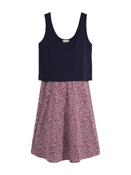Bonprix Rochie albastru închis / roșu alb