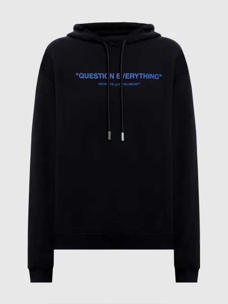 Худі Question Everything Off-white чорне