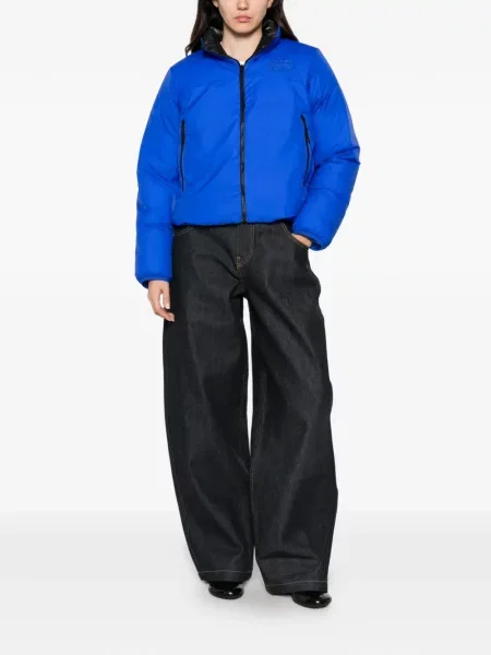 Geacă cu puf The North Face cu autograf albastru