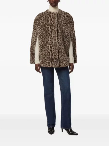 Geacă Apparis cu imagine cu model leopard maro