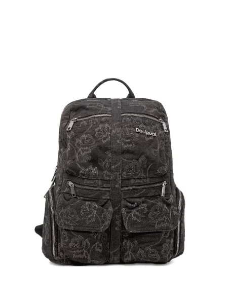 Rucsac Desigual cu model floral negru