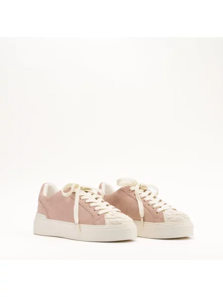 Sneakersy Mallet London zamszowe różowe