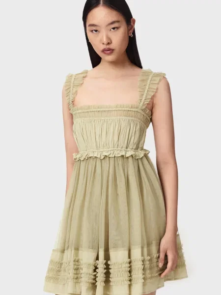 Сукня Allsaints оливкова