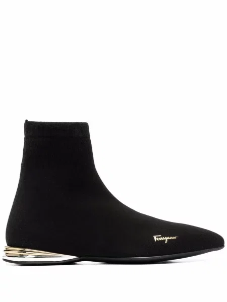 Botine Ferragamo cu autograf negru