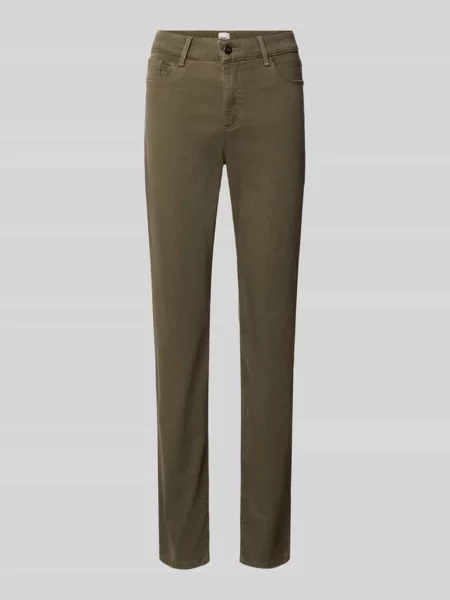 Krój slim fit Wąskie spodnie z mieszanka lyocellu bawełny i lnu z domieszką mieszanka modalu bawełny i elastanu model SHAKIRA' Brax