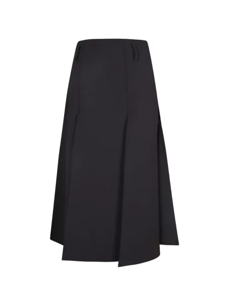 Fustă midi Blanca Vita în linie A negru