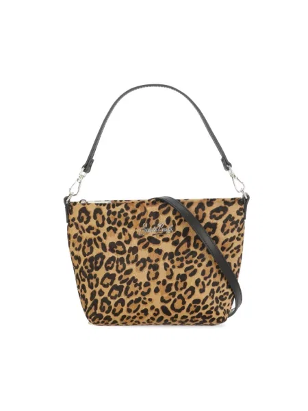 Wielobarwność torebka skórzana Mc2 Saint Barth w grochy skórzana brązowa