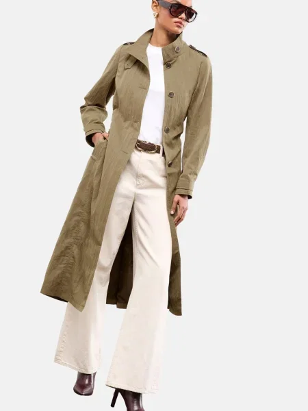 Lipsy Palton de primăvară-toamnă kaki