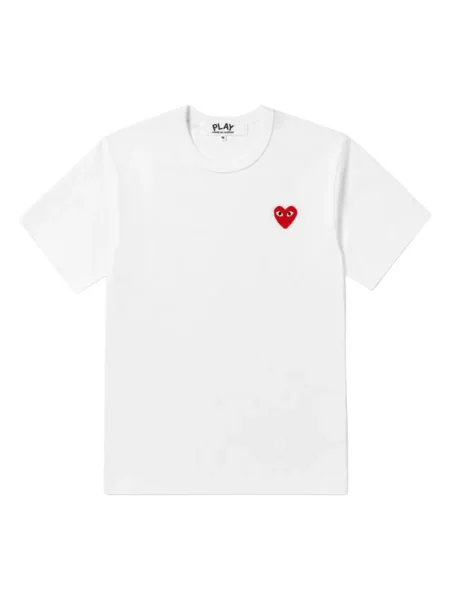 Koszulka Comme Des Garcons Play w serca biała