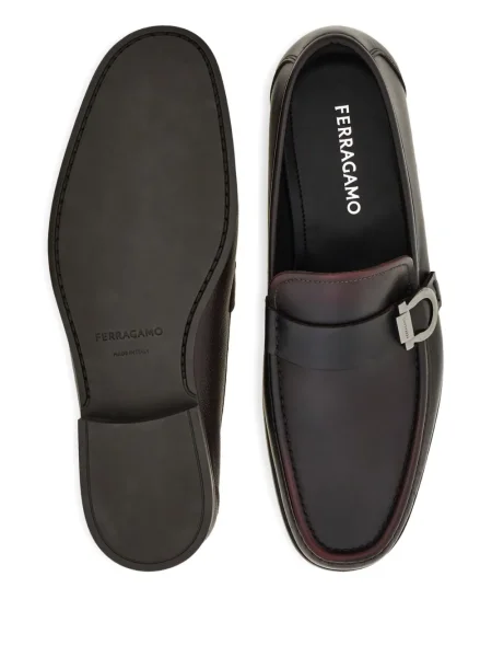 Pantofi loafer Ferragamo cu cataramă roșu