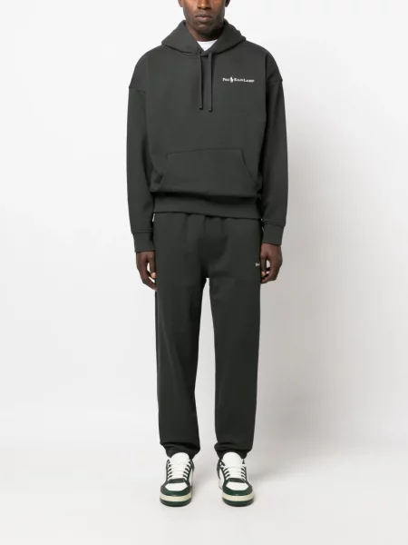 Raštuota pusiau užtrauktukas polo marškinėliai Polo Ralph Lauren mėlyna