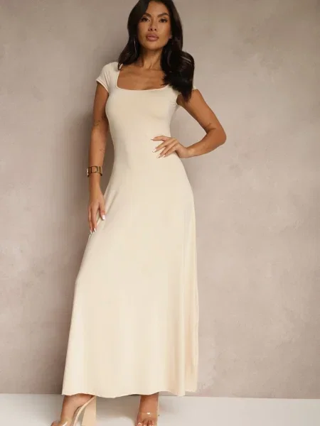 Rochie Nalorina deschis bej