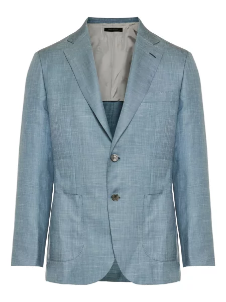 Sacou Brioni cu un singur rând de nasturi albastru