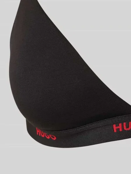 Biustonosz z mieszanki bawełny model ‘HUGO ID TRIANGLE’ czarny