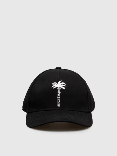 Кепка з вишивкою логотипа Palm Angels чорна