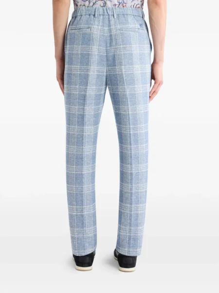 Kostkované chinos Etro modré