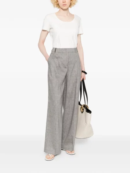 Pantaloni Peserico plisate gri