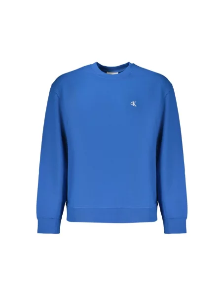 Bluza Calvin Klein polarowa z długim rękawem niebieska