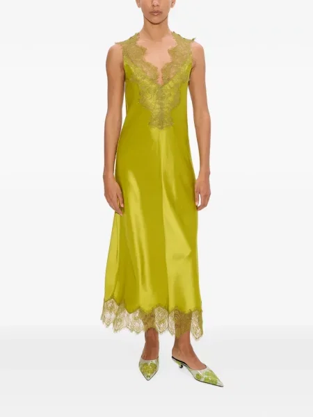Rochie midi Simon Miller din dantelă galben
