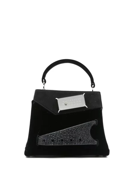 Geantă Maison Margiela din piele de căprioară negru