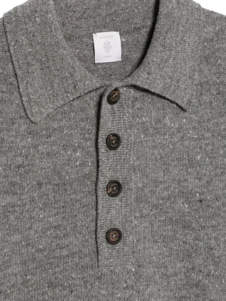 Tricou polo Eleventy de lână gri