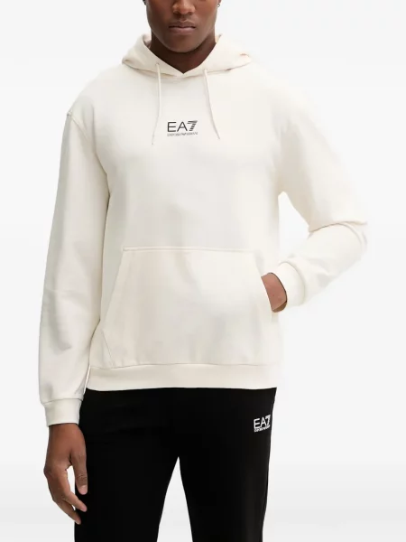 Hanorac cu glugă Ea7 Emporio Armani cu imagine cu cordon