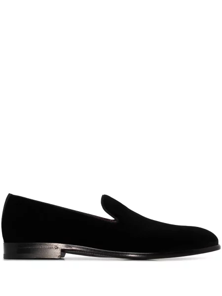 Papuci de casă Dolce & Gabbana de catifea negru