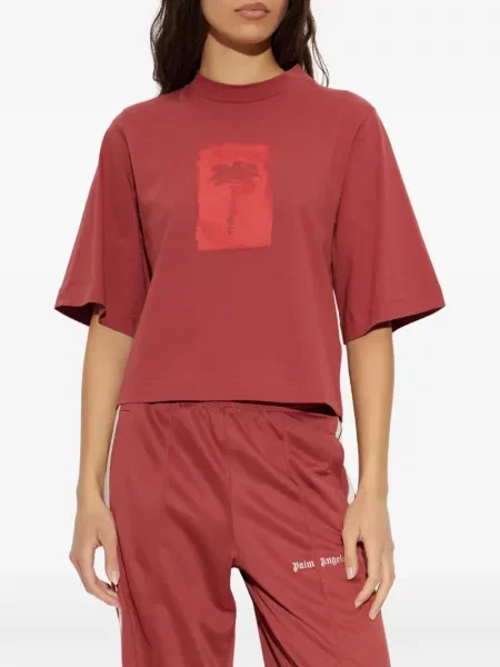 Tricou Palm Angels cu imagine roșu