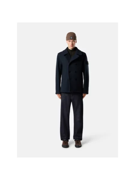 Płaszcz Stone Island z kamieniami niebieski