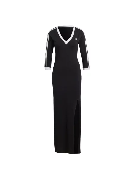 Adidas Originals rochie negru maxi mulata alb