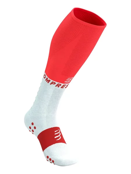 Skarpety Compressport Oxygen czerwony jasny T1 biały